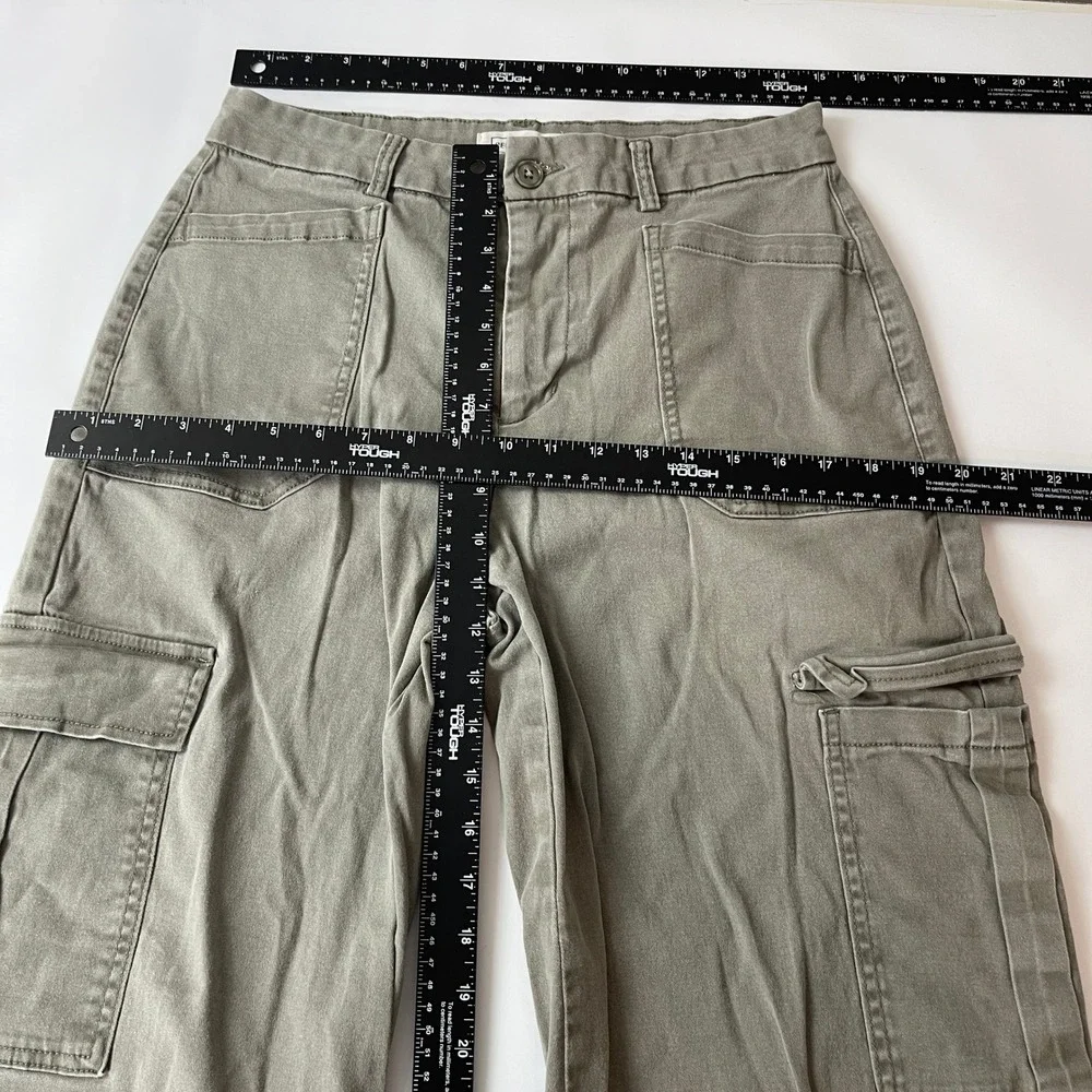 RE Generation Cargo Pants Womens 9 Olive High Rise Straight Gorpcore Granola